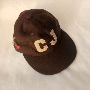 Travis Scott Cactus Jack CJ Brown Wool Hat Celebrity softball game adjustable OS